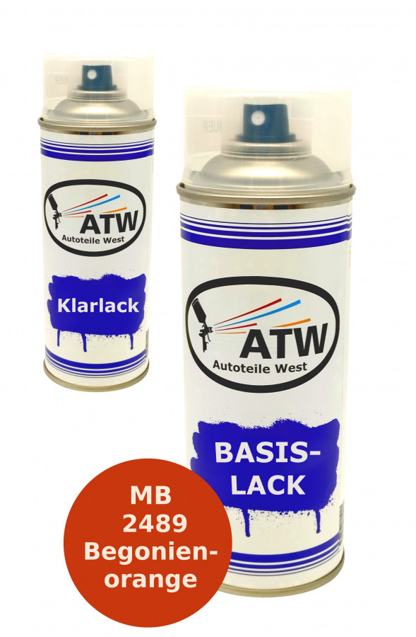 Autolack für Mercedes Benz 2489 Begonienorange +400ml Klarlack Set